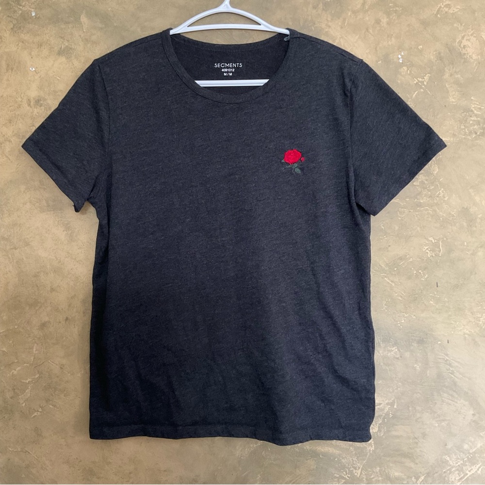 Segments Rose Embroidered Baby Tee